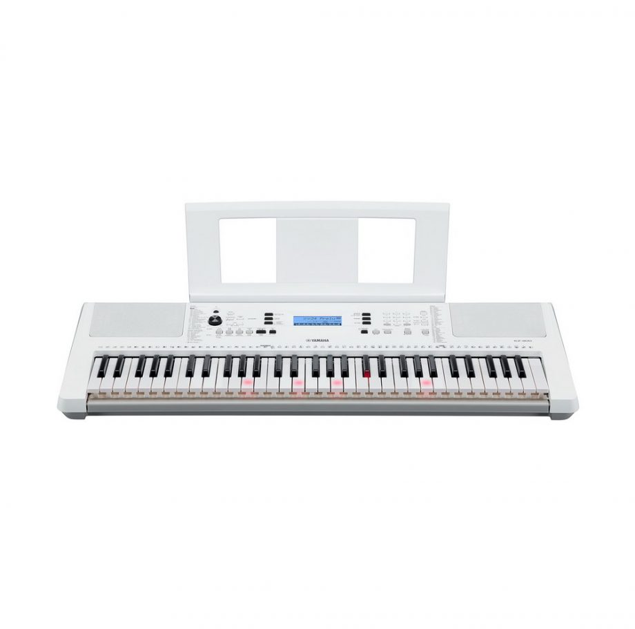 Yamaha Keyboard EZ300 weiß Vorne mit Notenständer