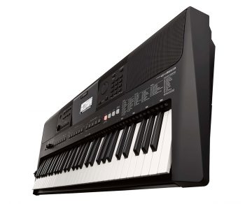 Yamaha Keyboard PSR E463 schwarz seitlich