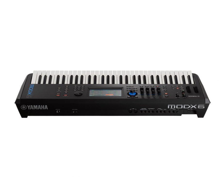 Yamaha ModX6 Synthesizer schwarz von Hinten oben