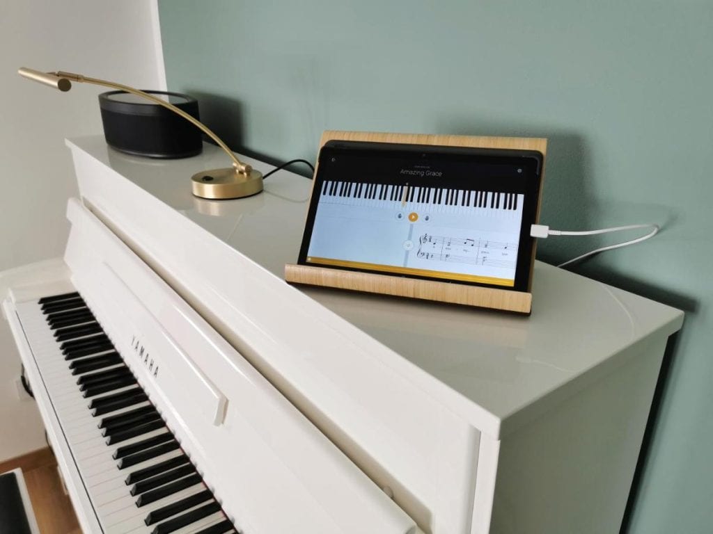 Android Tablet im PianoAppartment mit Flowkey