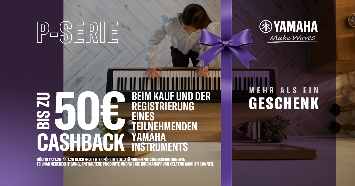 Yamaha P-Serie Cashback Mehr als ein Geschenk